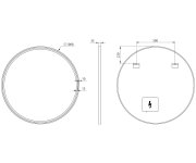 Sapho Kadris Kulaté Zrcadlo S Led Osvětlením ø 100cm, černá Mat