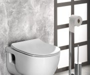 Sapho Brilla Závěsné Wc Rimless Bílá S Podomítkovou Nádržkou A Tlačítkem Schwab, Bílá