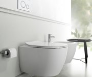 Sapho Sentimenti Závěsné Wc Rimless S Podomítkovou Nádržkou A Tlačítkem Schwab, Bílá