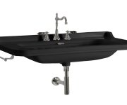 Kerasan Waldorf Keramické Umyvadlo 120x55cm, černá Mat