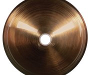 Sapho Murano Wenge Skleněné Umyvadlo Na Desku, Průměr 40cm, Měď/stříbrná