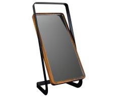 Ridder Akasya Kosmetické Zrcátko Na Postavení, 105x227mm, černá/akácie