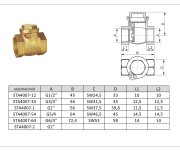 06280-64 - Vodorovná Zpětná Klapka 6/4" Pn16, Celomosazná STA4007-64