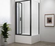 Polysan Deep Black Obdélníkový Sprchový Kout 1000x750mm L/p Varianta, čiré Sklo