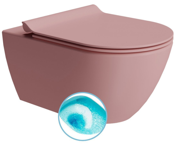 Gsi Pura Závěsná Wc Mísa, Swirlflush, 36x55cm, Blush Dual-mat