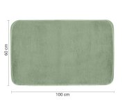 Gedy Fuzzy Koupelnová Předložka, 60x100cm, 100% Polyester, Protiskluz, Zelená