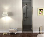 Gelco Antique Sprchové Dveře Otočné, 800mm, Pravé, čiré Sklo, Bronz, Světlý Odstín