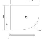 Polysan Flexia Vanička Z Litého Mramoru čtvrtkruh, S Možností úpravy Rozměru, 100x90cm, R550, Levá