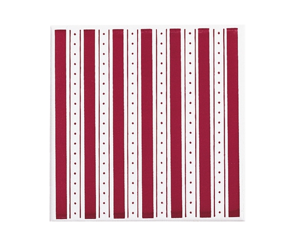 Retro obklad Brennero Ricordi Colonial Righe Bordeaux fondo 20x20 
