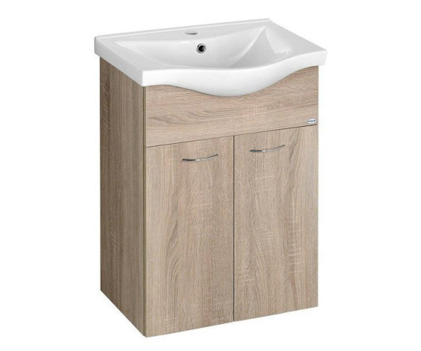 Aqualine Keramia Fresh Umyvadlová Skříňka 51,1x74x34cm, Dub Platin