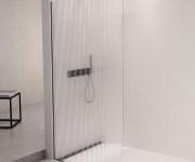 Polysan Architex Sada Pro Uchycení Skla Podlaha-stěna Se Spádovou Lištou, 1615x2105mm, Levá, černá Mat
