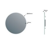 Sapho Viso Kulaté Zrcadlo S Led Osvětlením ø 60cm