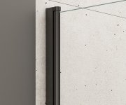 Aqualine Wila Vanová Zástěna 900x1400mm Skládací, černá, čiré Sklo