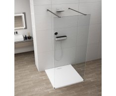 Polysan Esca Black Matt Jednodílná Sprchová Zástěna Do Prostoru, čiré Sklo, 1500 Mm