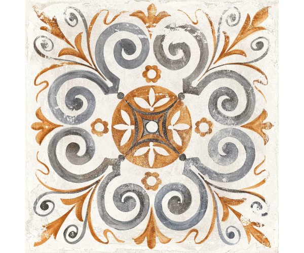 Retro 2cm dlažba Tuscania Fruhling Dekore Lilie 61x61 Rett.