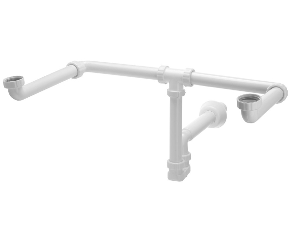 Bruckner Mosquito Umyvadlový Sifon Pro Dvojumyvadlo, 5/4", Dn40, Bílá