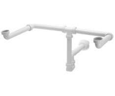 Bruckner Mosquito Umyvadlový Sifon Pro Dvojumyvadlo, 5/4", Dn40, Bílá