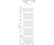 Aqualine Orbit Otopné Těleso S Bočním Připojením 450x1680 Mm, Bílá