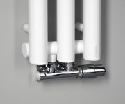 Sapho Pilon Otopné Těleso 196x1800mm, Se Třemi Háčky Pro Ručník, Bílá Mat