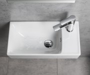 Cerastyle Nuali Keramické Umývátko 50x25cm, Baterie Vpravo, Bílá