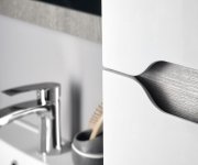 Sapho Wave Skříňka Vysoká 35x140x30cm, Levá/pravá, Bílá/dub Stříbrný