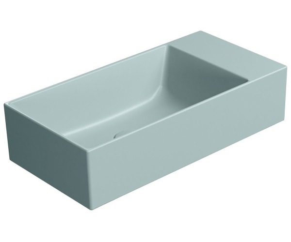 Gsi Kube X Keramické Umývátko 50x25cm, Bez Otvoru, Pravé/levé, Ghiaccio Mat