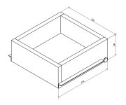 Sapho Espace Vnitřní Zásuvka 256x100x280mm Pro Esc230, Esc330, Esc530 A Esc630