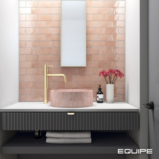 Realizace Jemné obklady Equipe Manacor Blush Pink 7,5x15