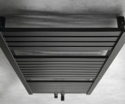 Aqualine Tondi Otopné Těleso Rovné 450x970 Mm, Středové Připojení, černá Mat