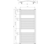 Aqualine Orbit-e Elektrické Otopné Těleso Oblé 450x960 Mm, 300 W, Bílá