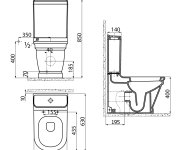 Creavit Antik Wc Kombi, Spodní/zadní Odpad, Bílá