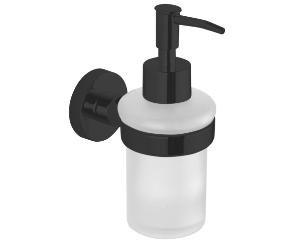 Aqualine Samba Dávkovač Mýdla 150ml, Mléčné Sklo, černá Mat