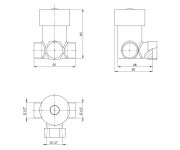 Bruckner Regulátor Teploty Vody Pro Stojánkové Ventily 1/2", Chrom