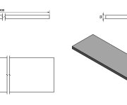 Sapho Avice Deska Pod Umyvadlo 190x50cm, Tl.5cm, Dub Rover