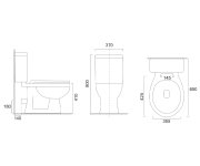 Mereo Wc Kombi, Rimless, Zadní Odpad S Armaturou