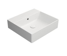 Gsi Kube X Keramické Umyvadlo 50x47cm, Broušená Spodní Hrana, Bez Otvoru, Bílá Mat