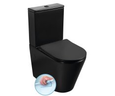 Sapho Paco Wc Kombi, Rimless, Spodní/zadní Odpad, černá Mat
