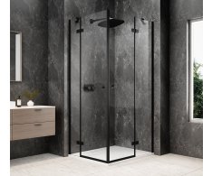 Polysan Globe Black Obdélníkový Sprchový Kout 1200x800mm, Rohový Vstup, čiré Sklo