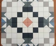 Retro dlažba Deceram PAM Alba Naya Black 20x20 (tl. 13mm) - baleno po 1m2 (skladem)