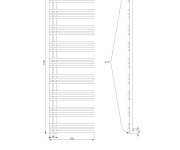 Aqualine Poseidon Otopné Těleso 550x1740mm, černá Mat