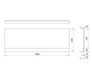 Polysan Deep Plain Nika Panel 100x36cm
