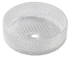 Sapho Maragua Skleněné Gravírované Umyvadlo Na Desku ø 39,5cm, čirá