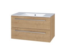 Mereo Bino, Koupelnová Skříňka S Keramickým Umyvadlem 101 Cm, Dub Arlington