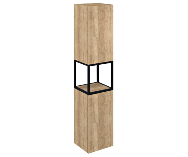 Sapho Skara Skříňka 35x171x32cm, 2x Dvířka, Levá/pravá, černá Mat/dub Alabama