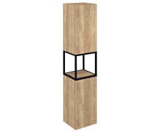 Sapho Skara Skříňka 35x171x32cm, 2x Dvířka, Levá/pravá, černá Mat/dub Alabama