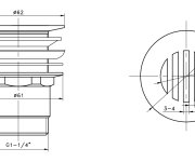 Sapho Umyvadlová Výpust 5/4“, Neuzavíratelná, Design Zátka, 25-50mm, Chrom