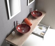 Sapho Avice Deska Pod Umyvadlo 200x50cm, Tl.5cm, Dub Rover