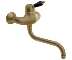 Sapho Kirké Black Nástěnná Baterie, černá Páčka, Bronz