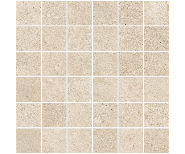 Mozaika jako kámen Sant Agostino Bergstone Mosaico Ivory 30x30 Nat. Rett. - béžová