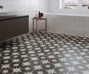 Retro dlažba Navarti Precut Star Black 45x45 Matt. (skladem)